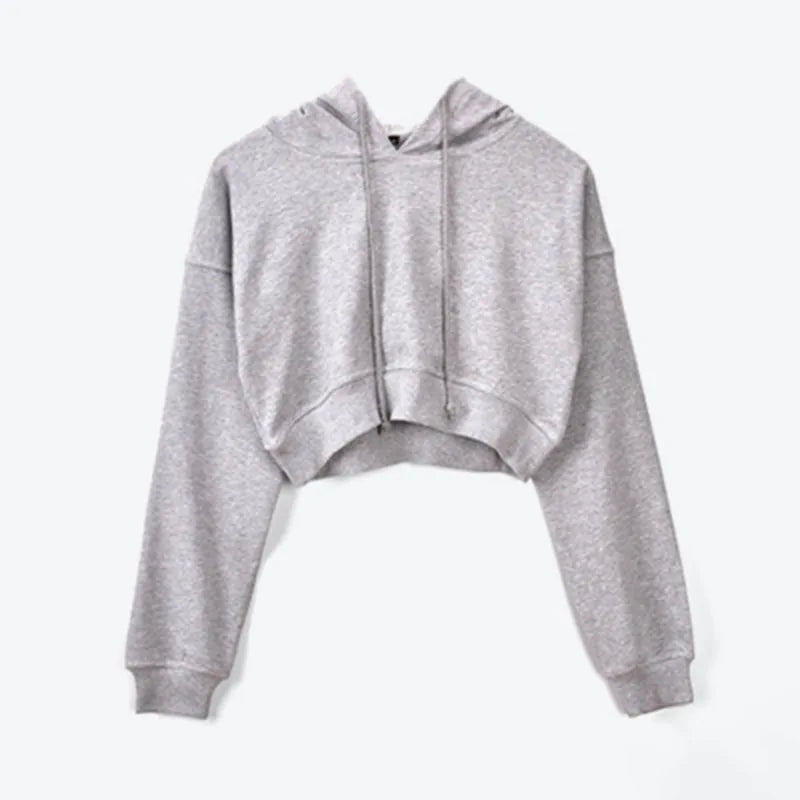 Hooded Crop Top Women's Sweatshirt