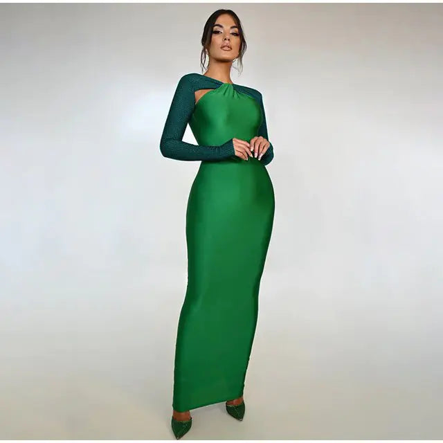 Hollow Out Long Sleeves Bodycon Dress