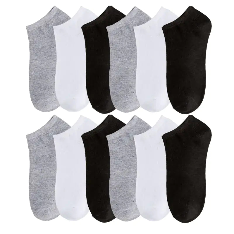 10 Pairs Men's Breathable Ankle Socks Cotton