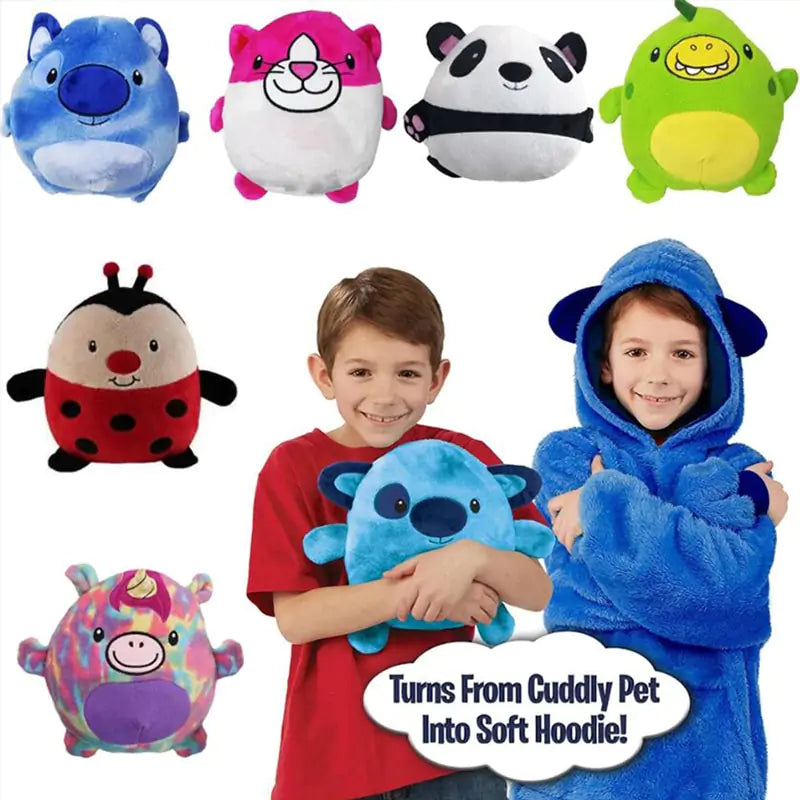 Kids Hoodie Soft Plush Blanket