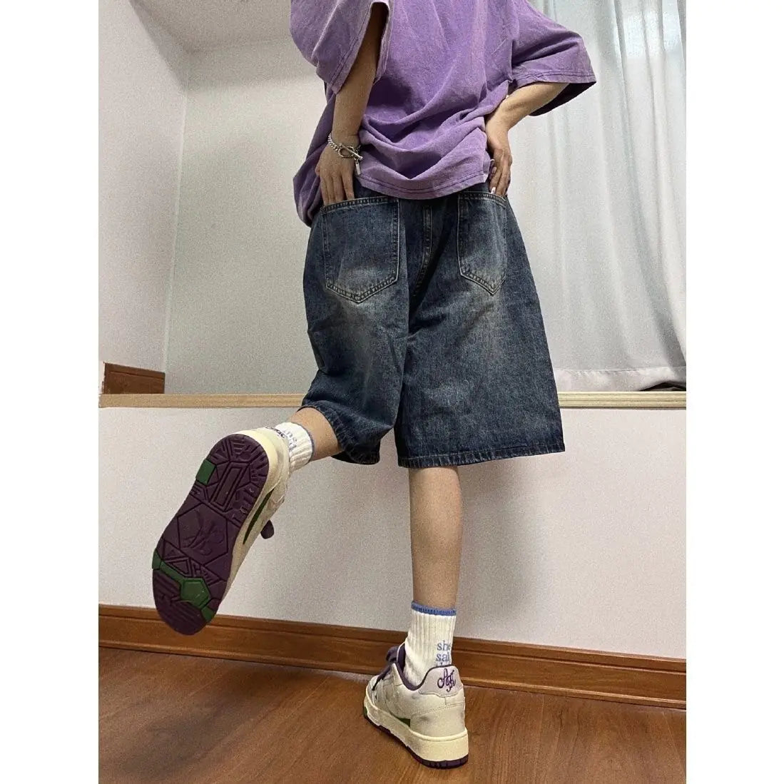 Vintage Streetwear Korean Denim Shorts