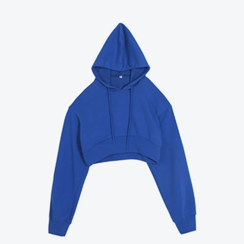 Hooded Crop Top Women's Sweatshirt