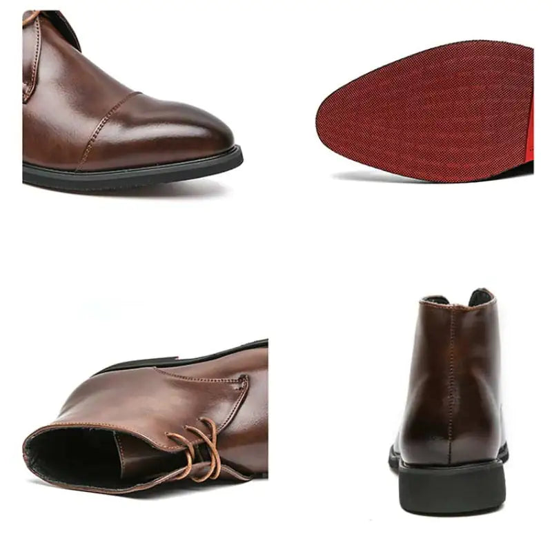 Red Bottom Leather Men Boots