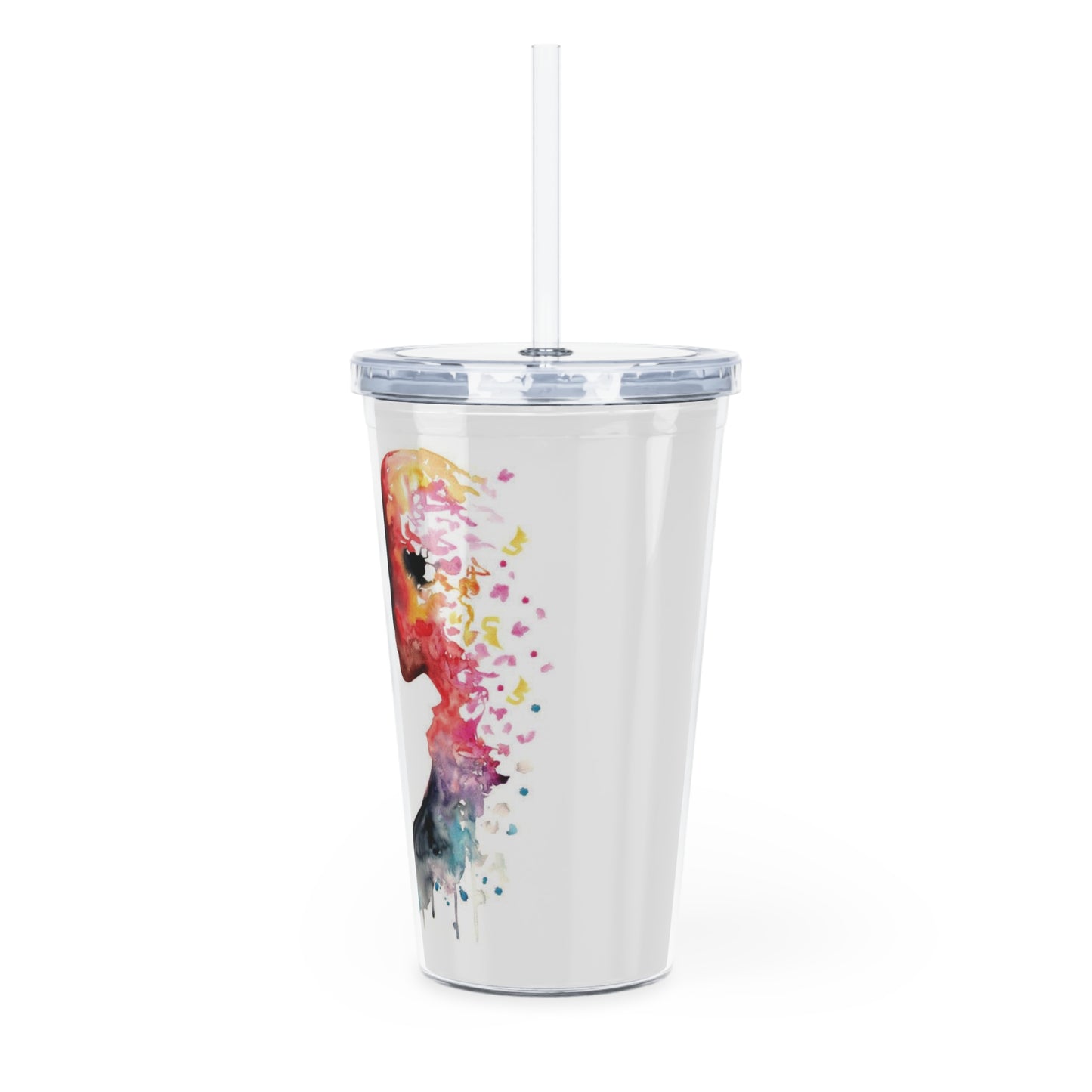 Plastic Tumbler with Straw