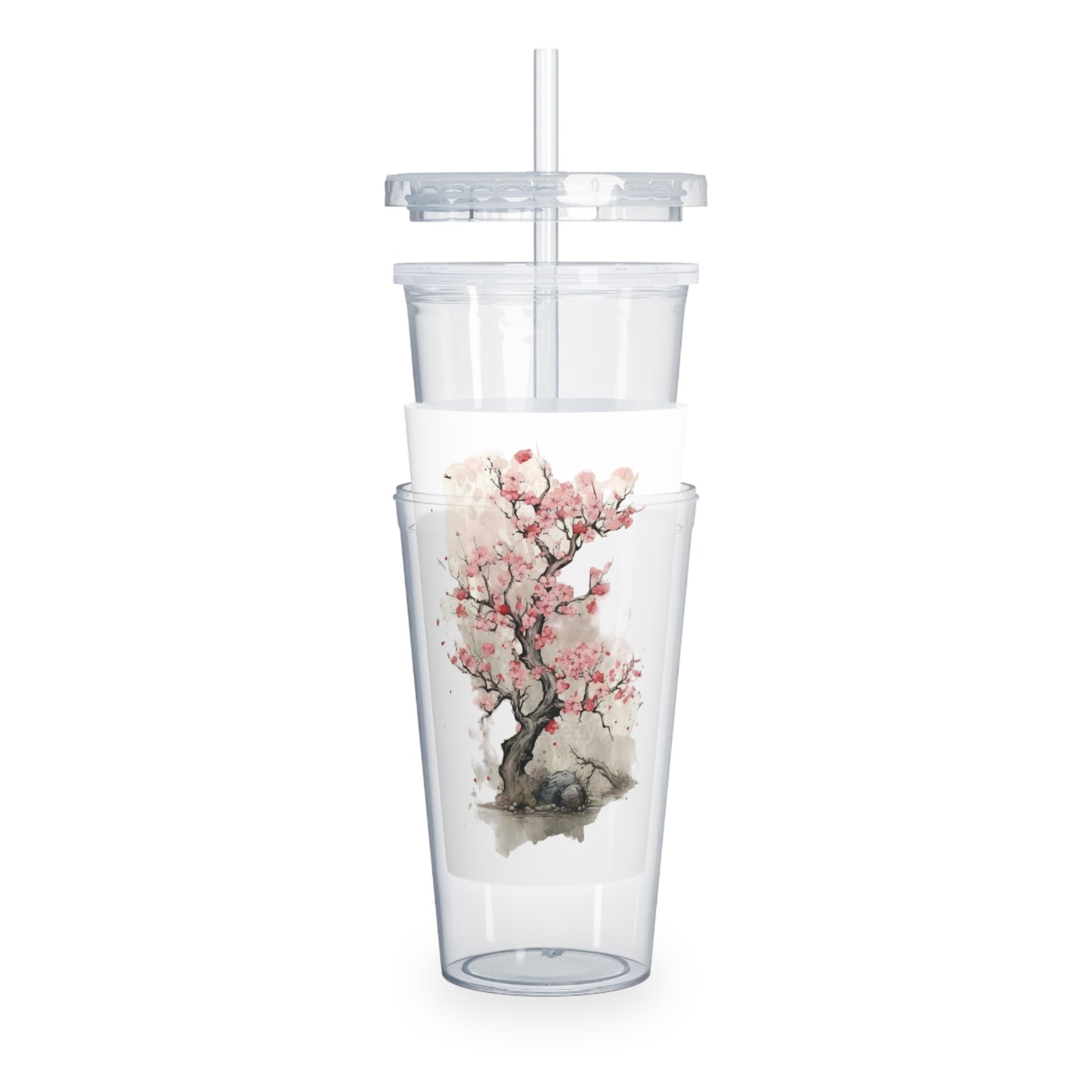 Plastic Tumbler with Straw