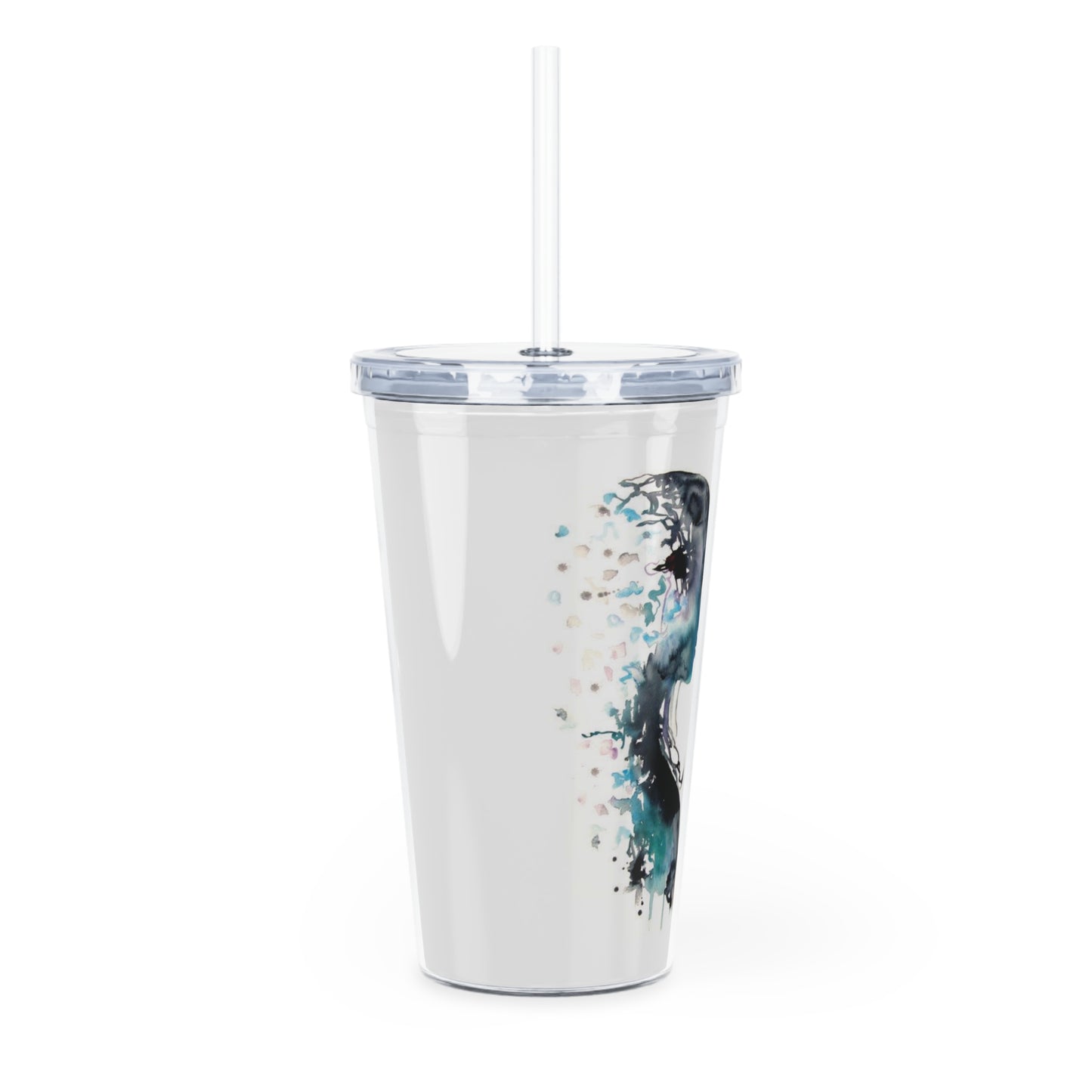 Plastic Tumbler with Straw