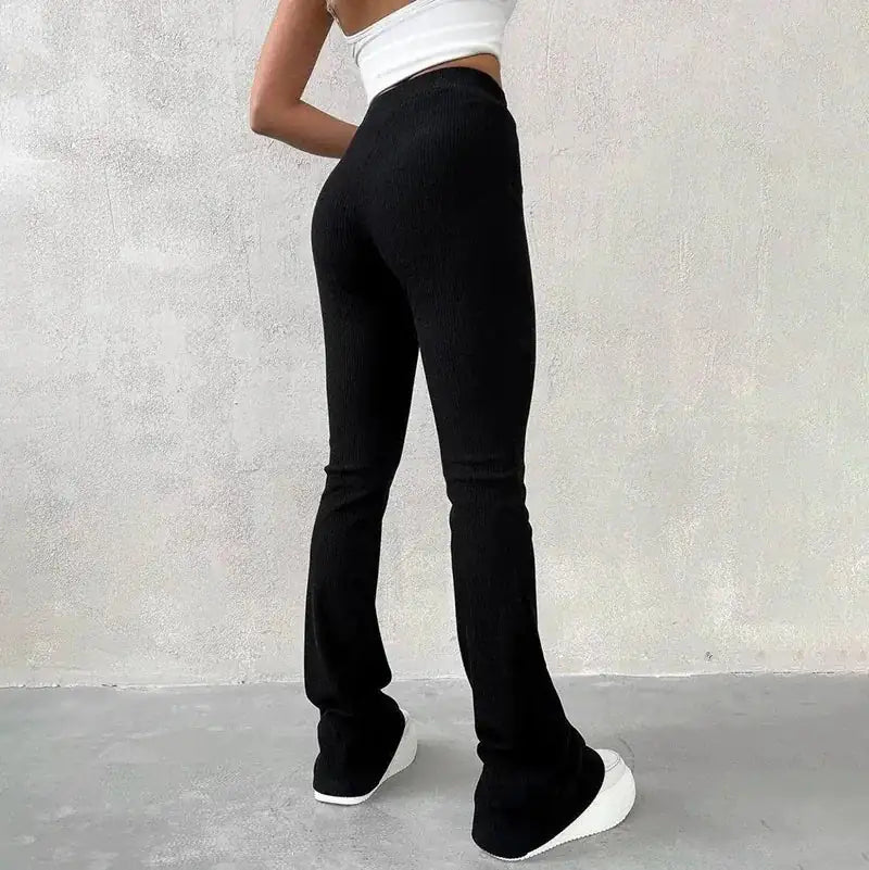 Lutrivo Flare Ribbed Women Pants