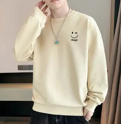 Long-Sleeve Round Neck Pullover Sweatshirt