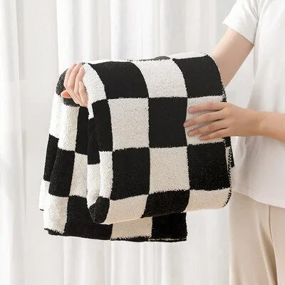 Checkerboard Plaid Blanket Fleece