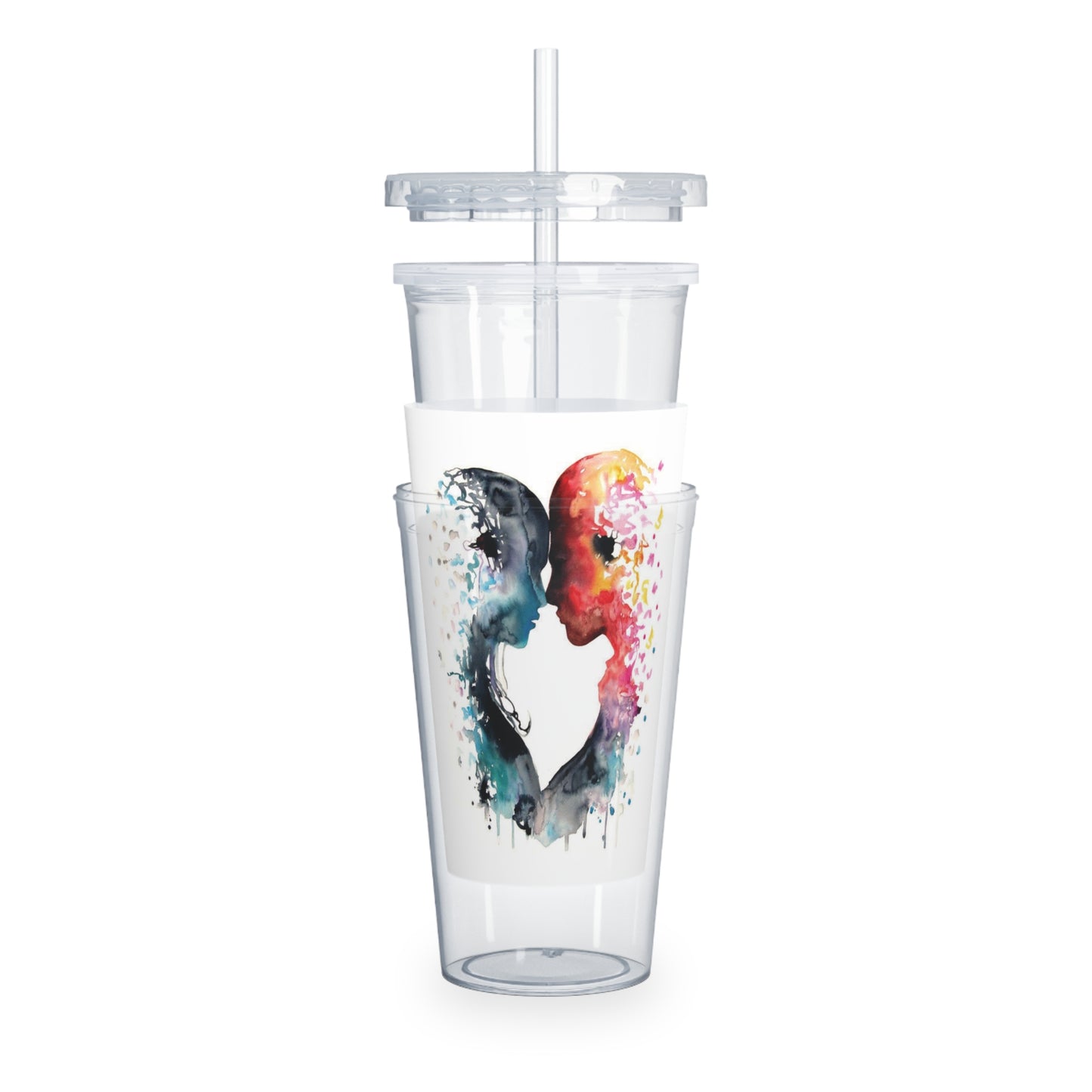 Plastic Tumbler with Straw