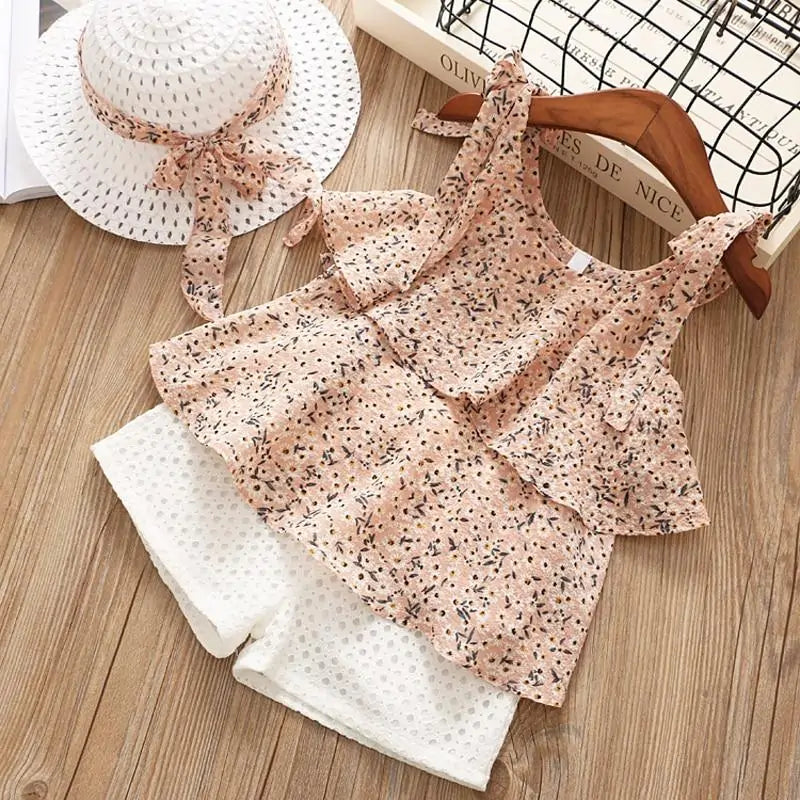 Ruffle Top, Shorts and Top Kid Set