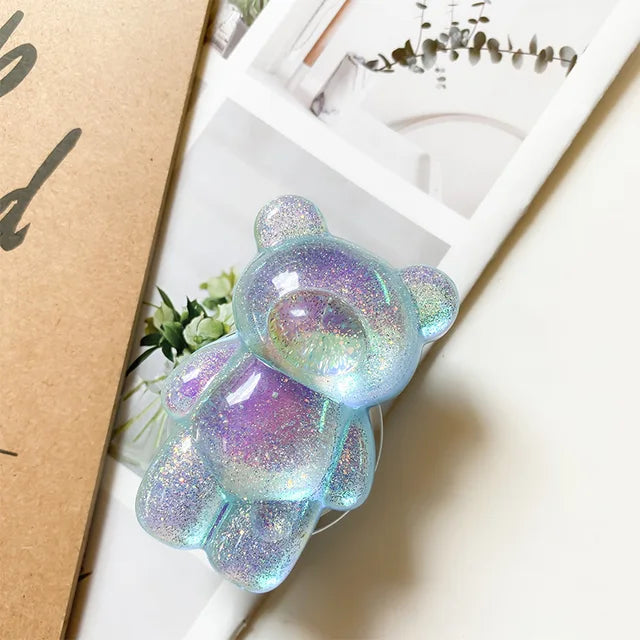 Korea Glitter Bear Cell Phone Holder