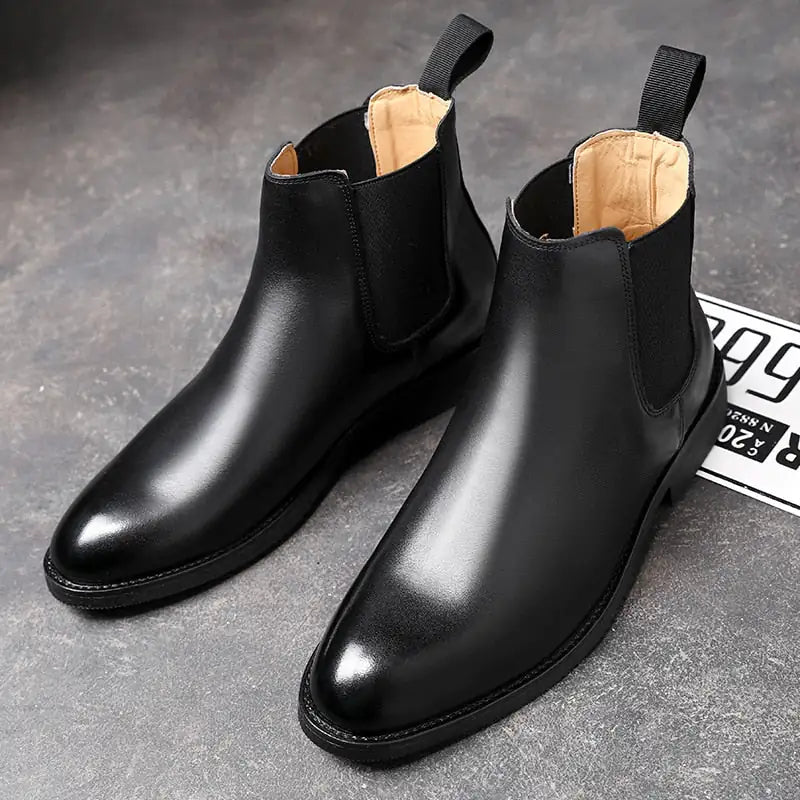 Elegant Chelsea Leather Boots for Men