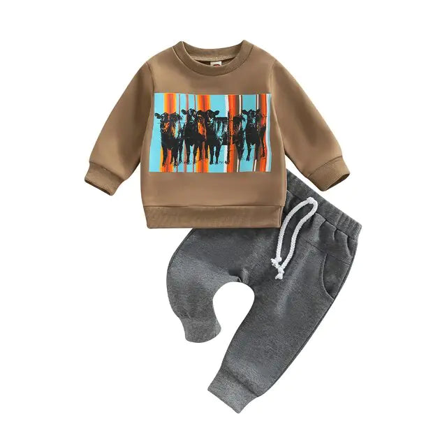 Kids Long Sleeve Sweatshirt Set