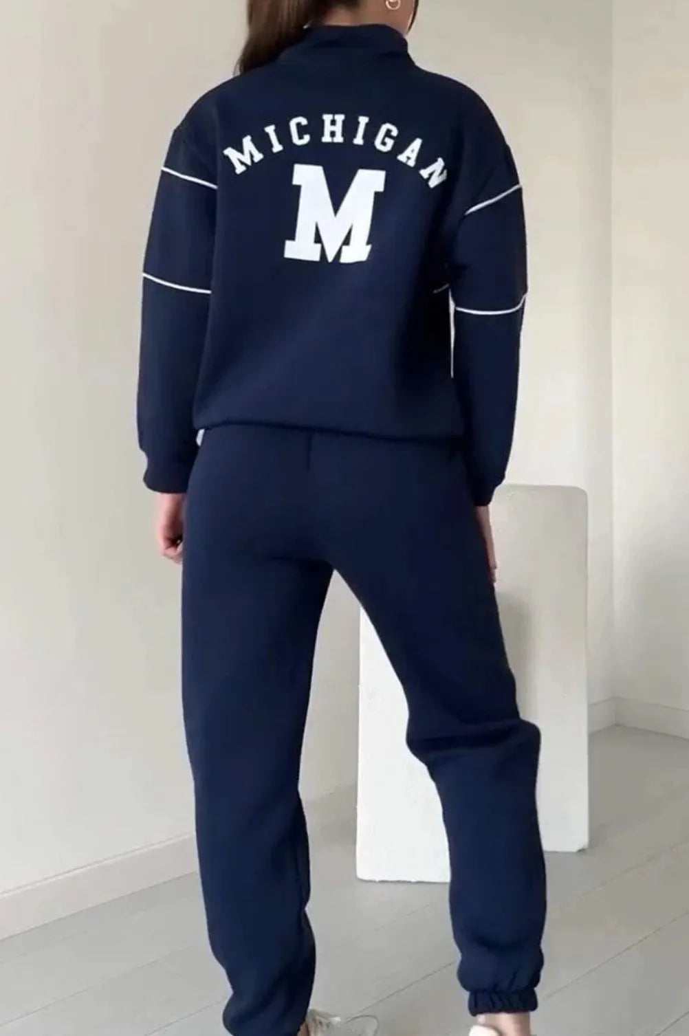 Women's Sweater Letter Long Sleeve Sports Suit