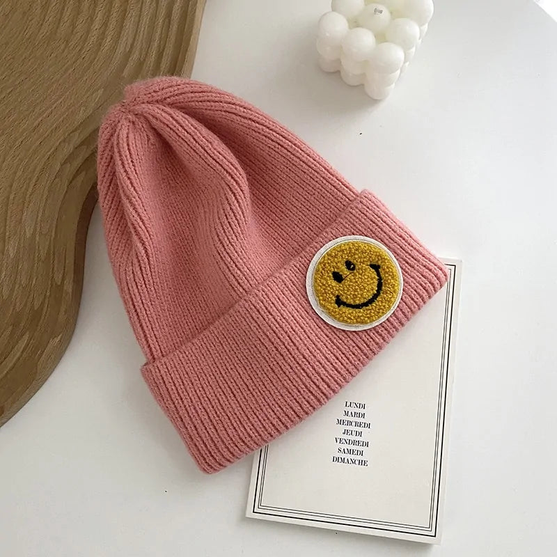 Unisex Smiley Face Warm Knitted Hat