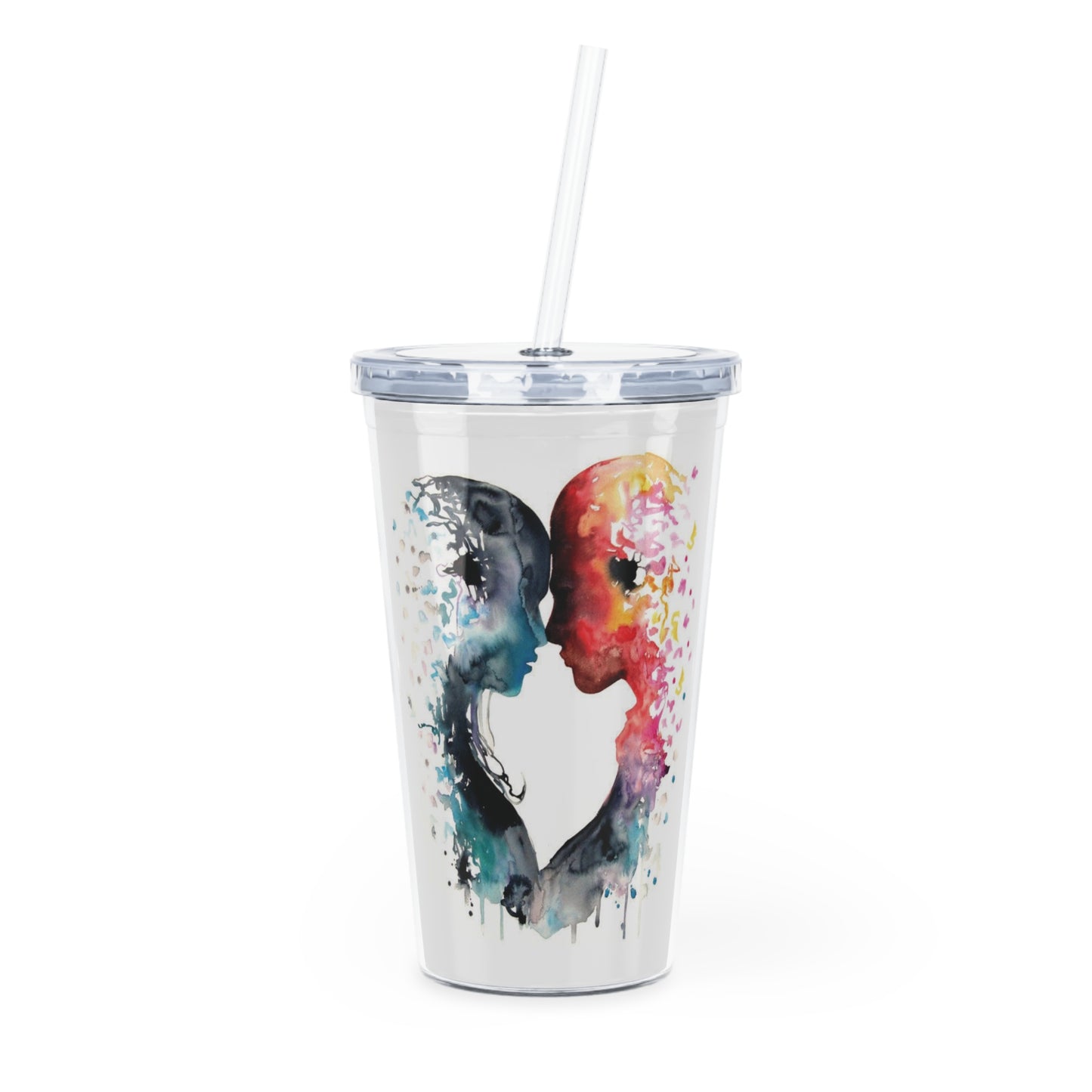 Plastic Tumbler with Straw