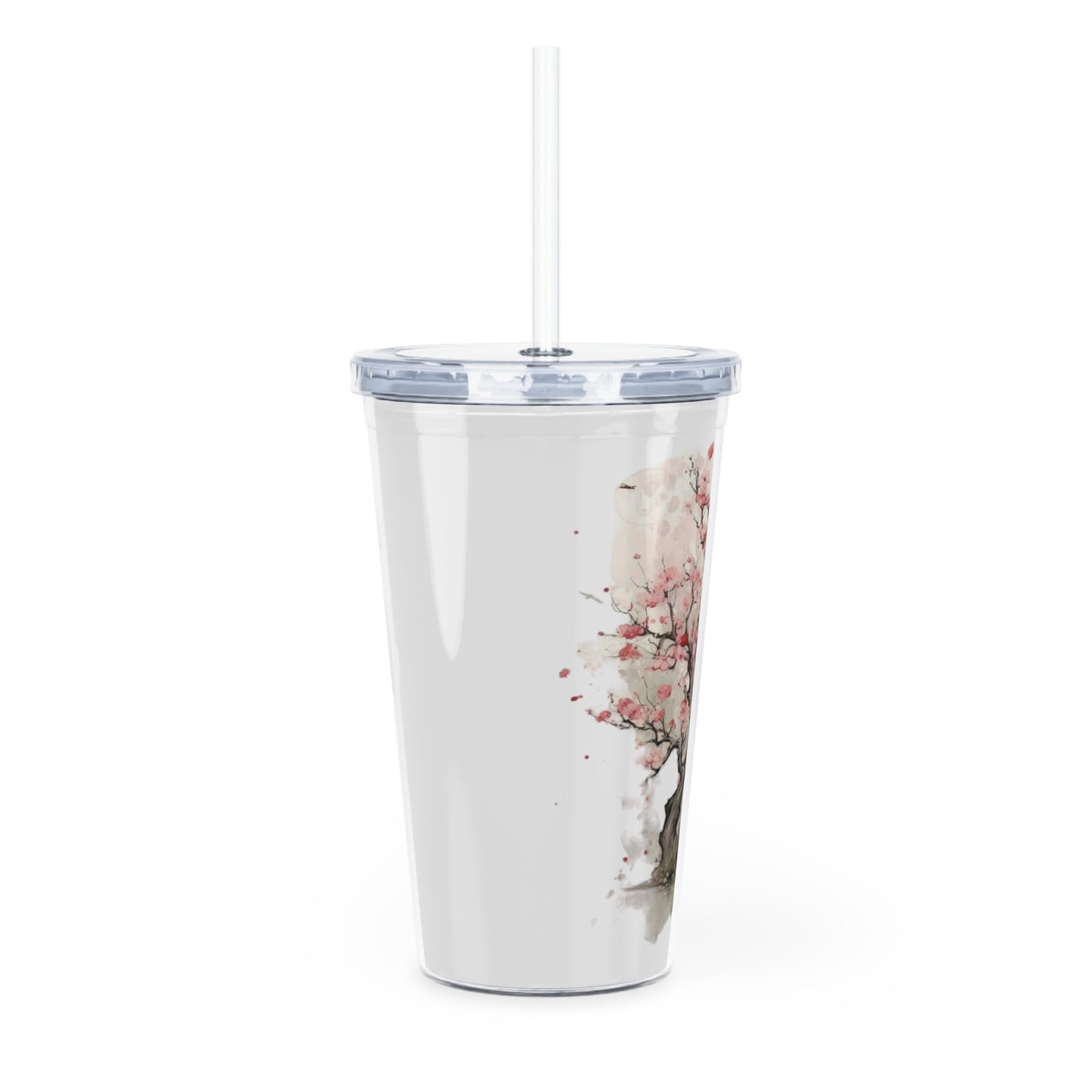 Plastic Tumbler with Straw