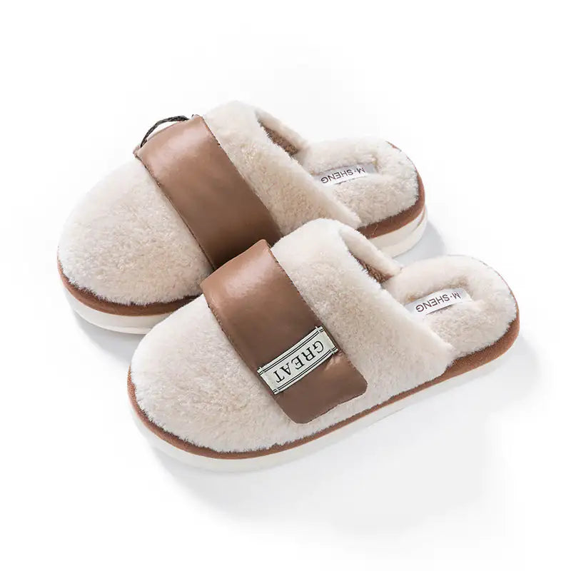 Indoor Home Velvet Warm Cotton Slippers