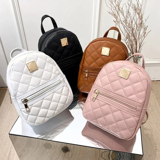 Mini sac à dos pour femme en cuir PU multifonction sac à bandoulière