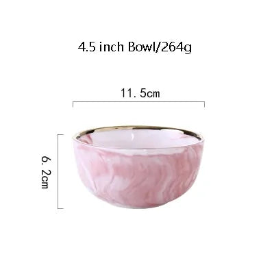 Pink Marbel Dinnerware Dinner Plates