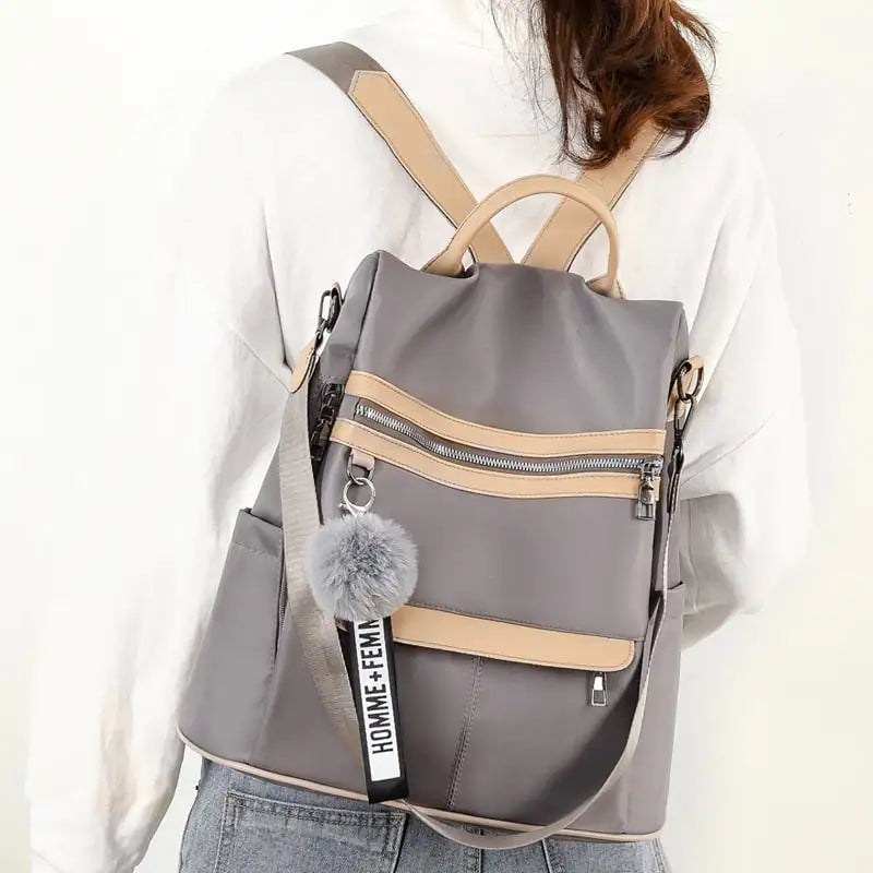 Feminine Oxford Backpack Model