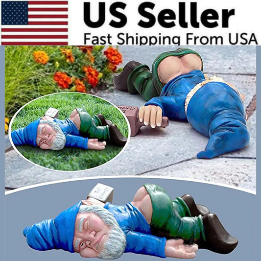 Drunk Dwarf Garden Gnome Decoration