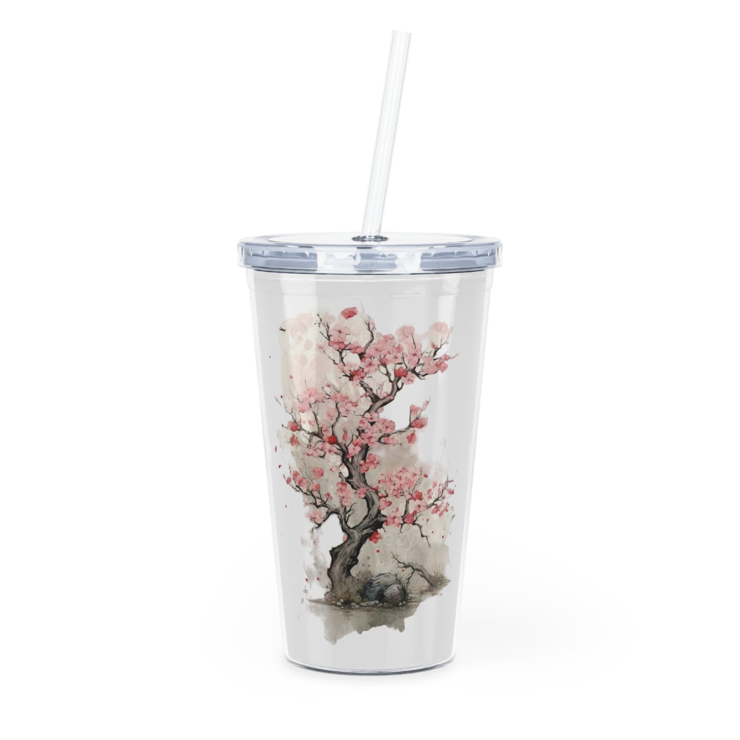 Plastic Tumbler with Straw