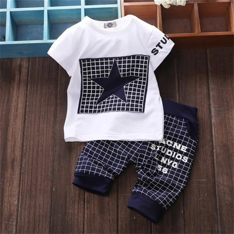 Baby Boy Summer Star Printed Clothes Set