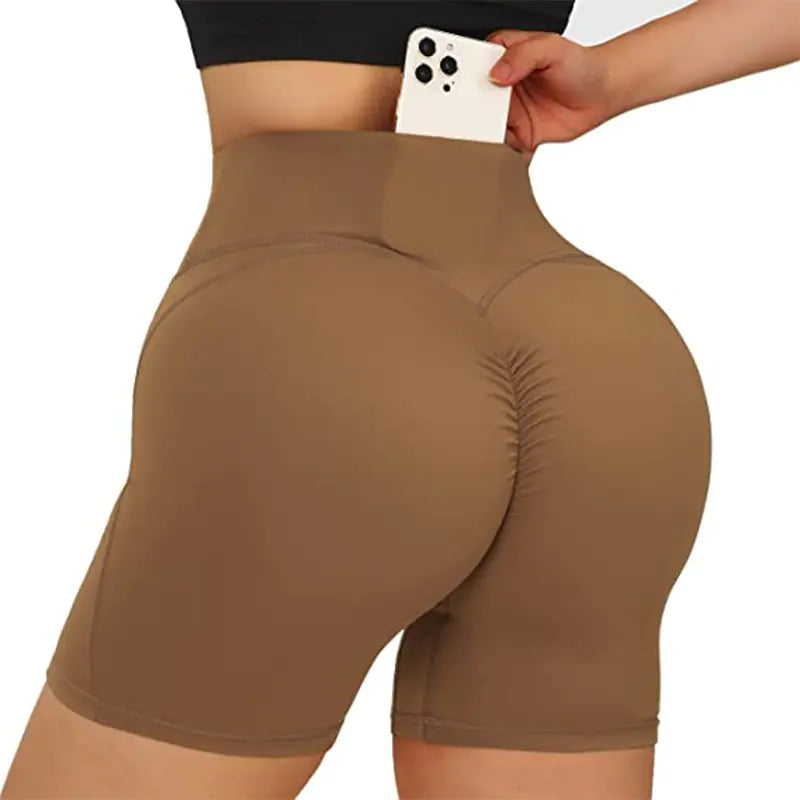 Sports Women High Waist Workout Seamless Fitness Yoga Shorts