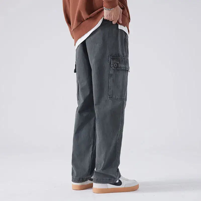 Men Drawstring Cargo Pants