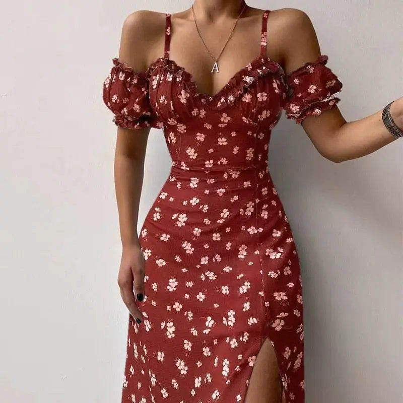 Bohemian Floral Midi Dress