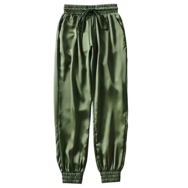 Luxurious Comfort With Satin Jogger Pants