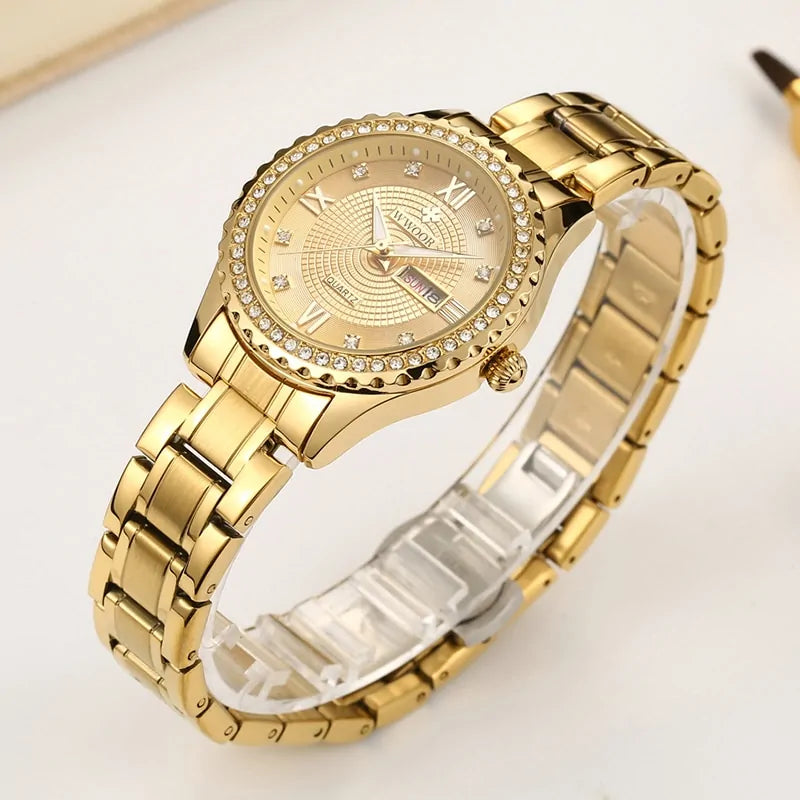 WWOOR Women's Dress Gold Quartz Watch