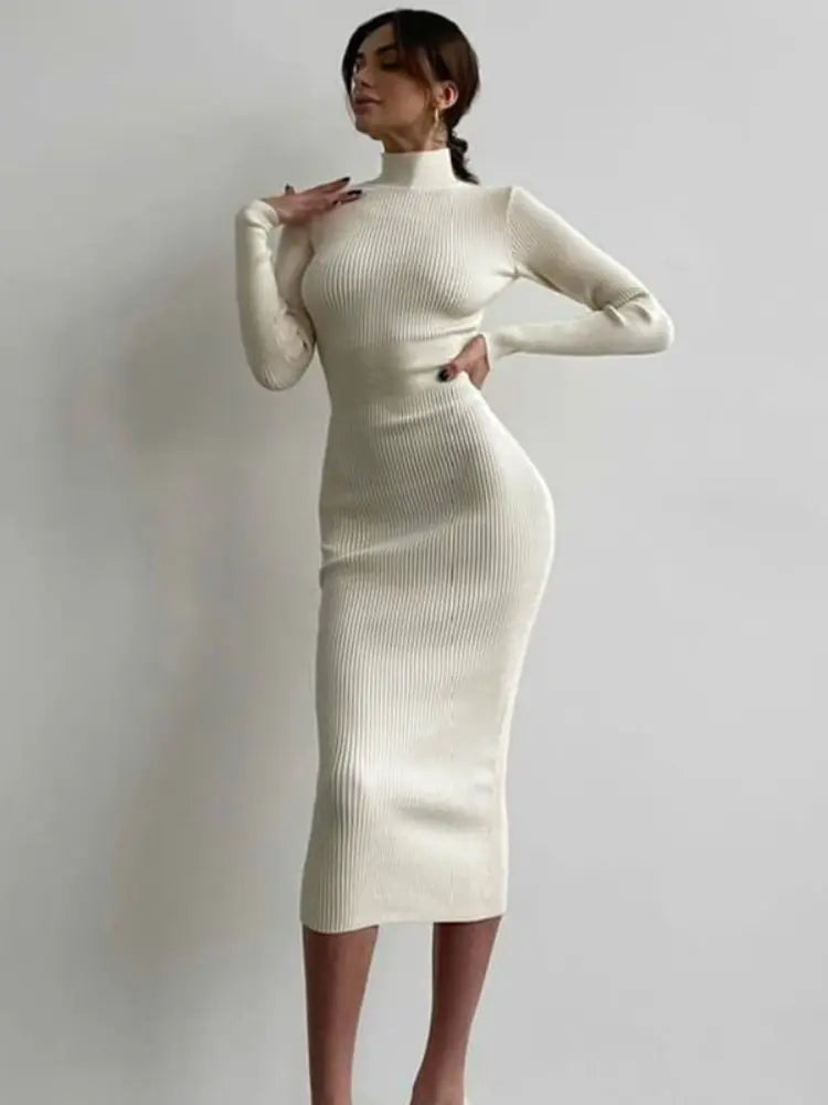 High-Neck Knitted Dresses