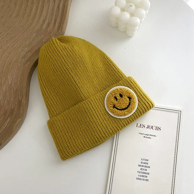 Unisex Smiley Face Warm Knitted Hat