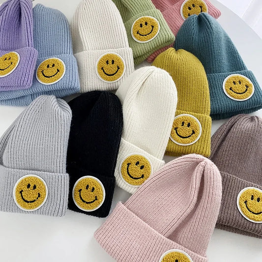 Unisex Smiley Face Warm Knitted Hat