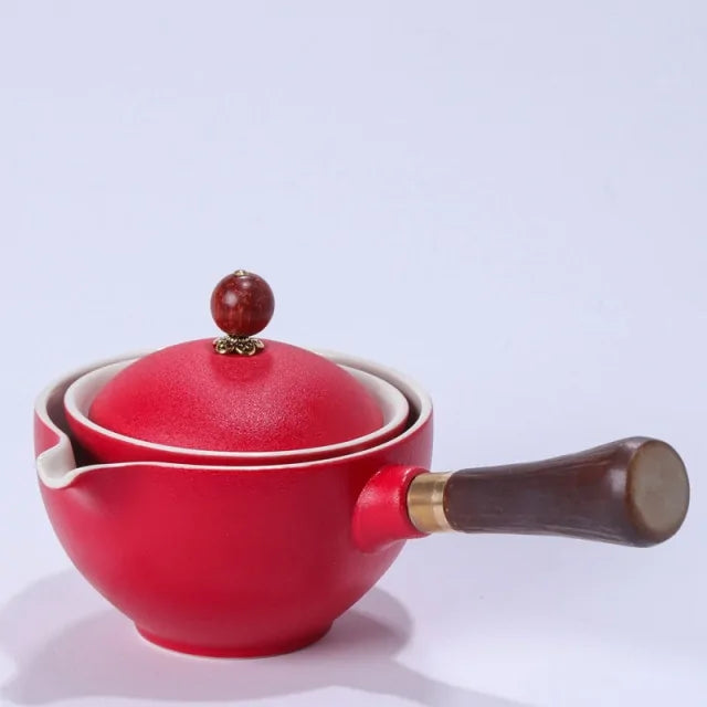 Portable Teapot Set with 360 Rotation