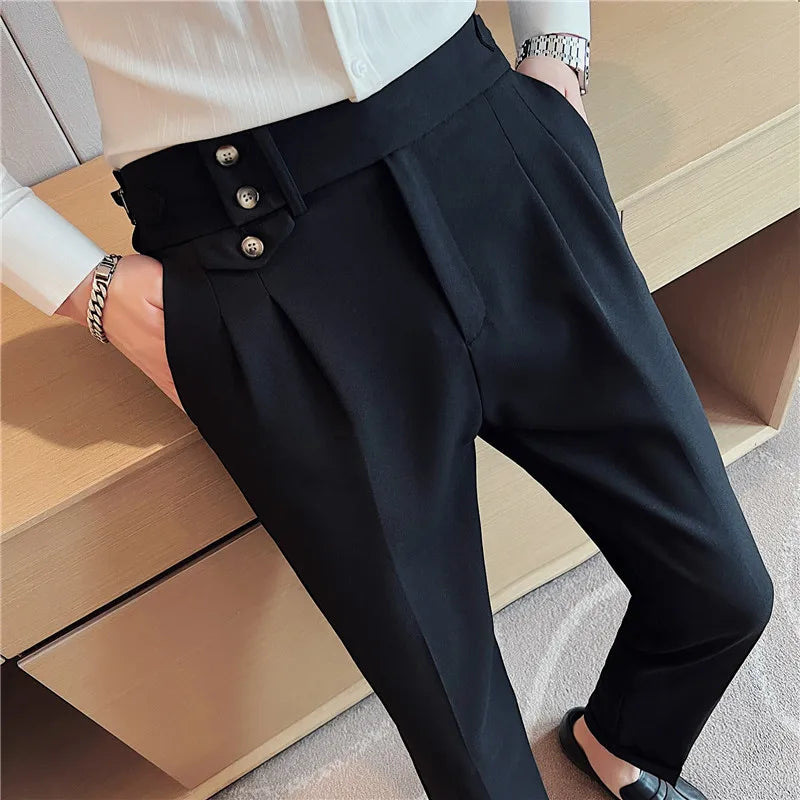 Men High-Quality Business Suit Trousers