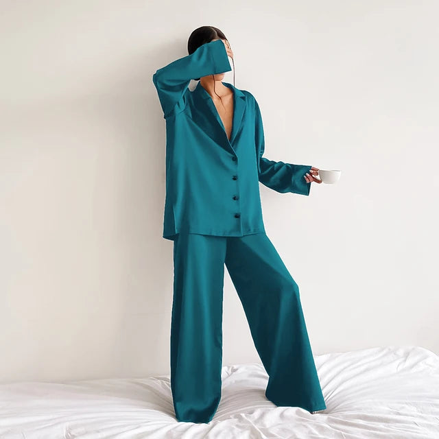 Women's Oversized Silky Satin Sleepwear