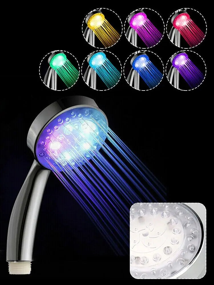 7 Color LED Light Shower Head Glow