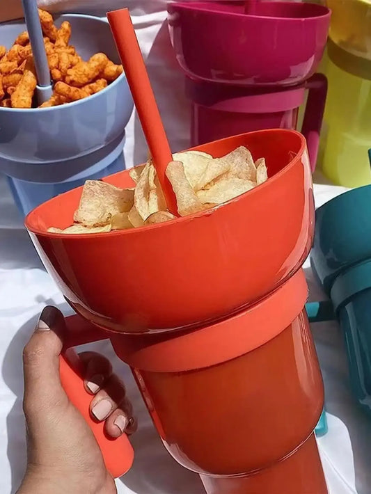 Snack With Handle & All-In-One Drink Cup