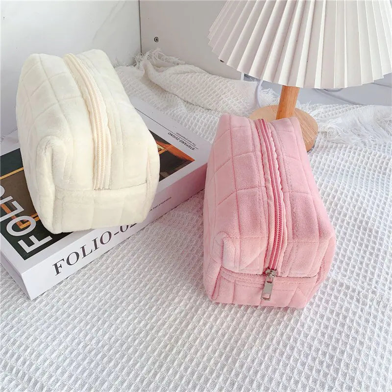 Cute Faux Fur Makeup Bag for Women