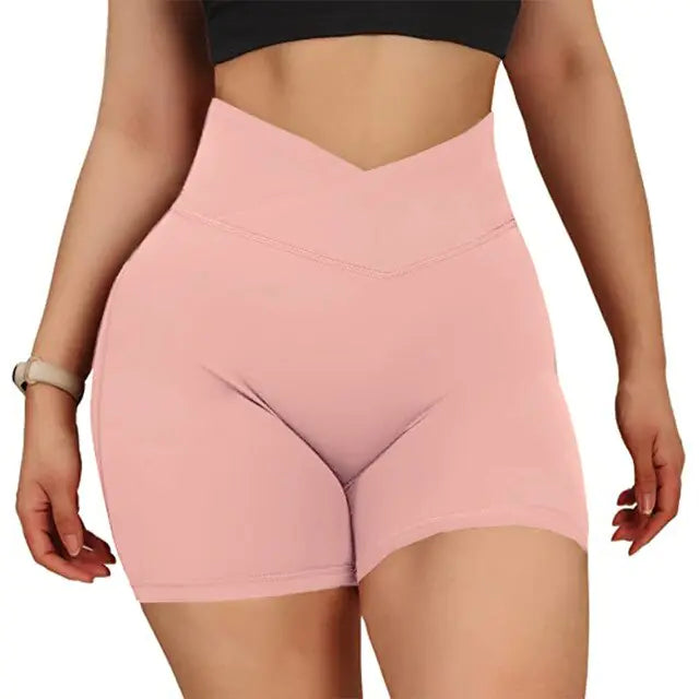 Sports Women High Waist Workout Seamless Fitness Yoga Shorts