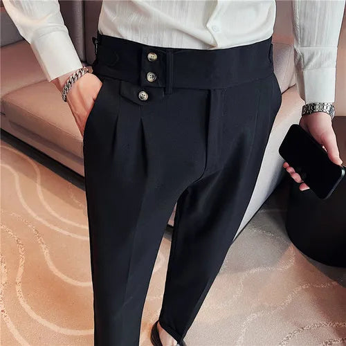 Men High-Quality Business Suit Trousers