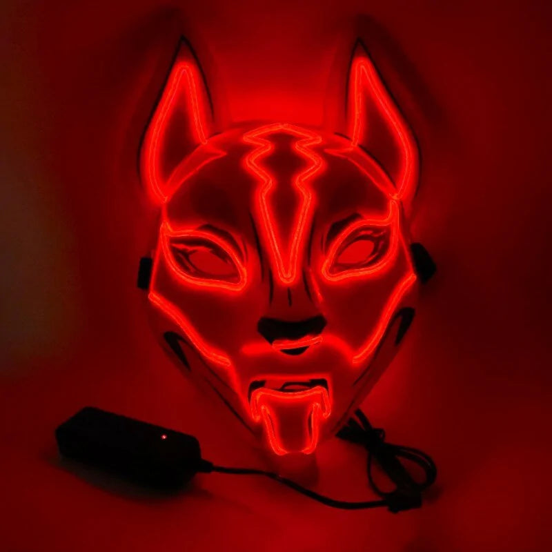 Neon LED Luminous Joker Mask with EL Wire