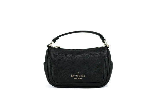 Kate Spade Smoosh Micro Black Leather Top Handle Crossbody