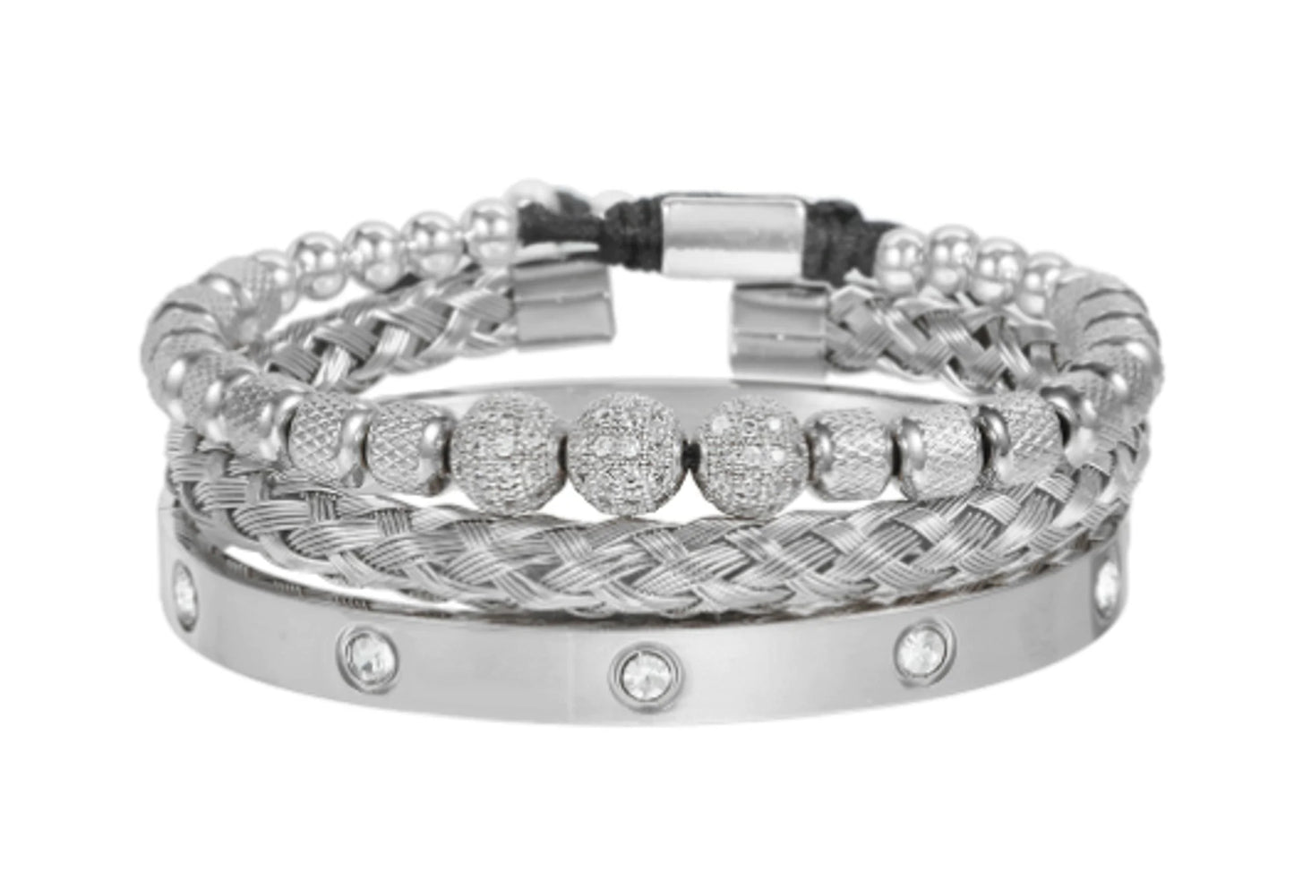 Luxury Micro Pave CZ Round Beads Men Bracelets