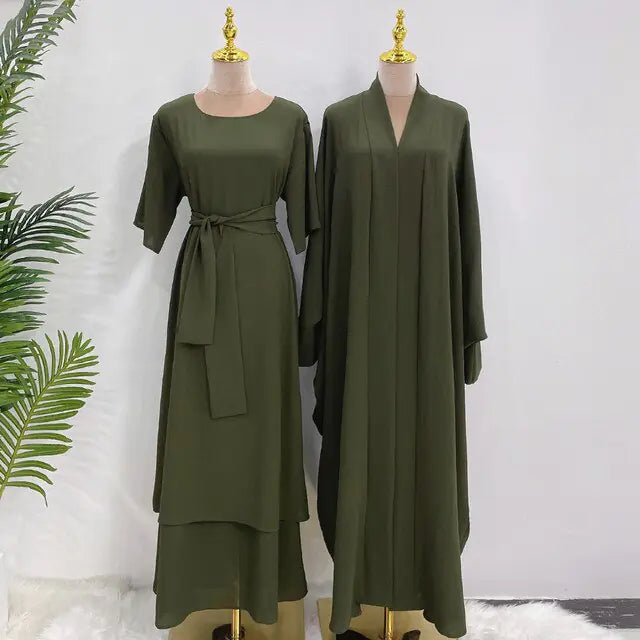 Women's Abaya Long Dress Set