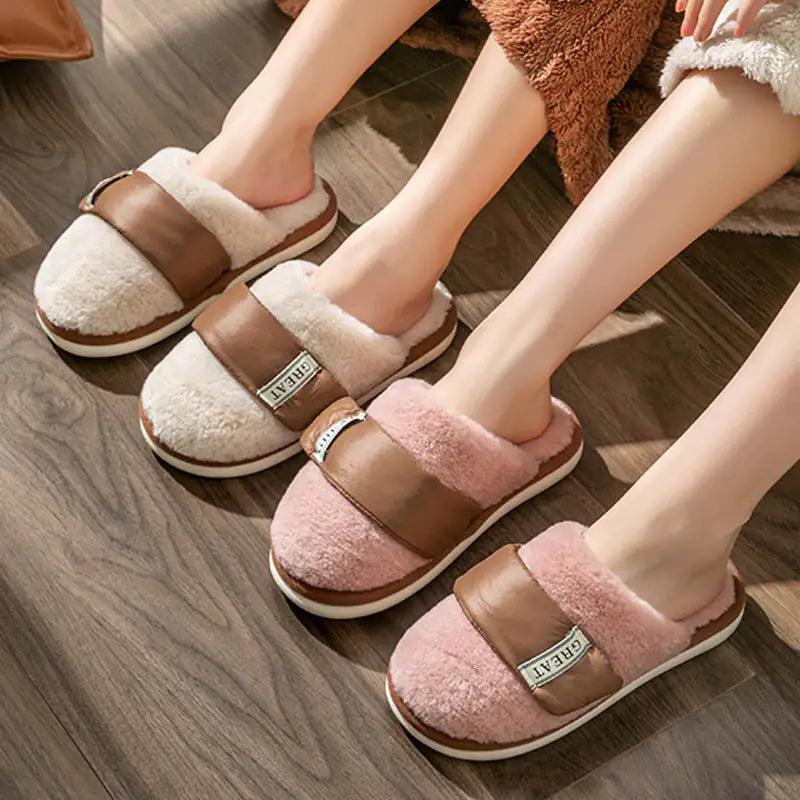 Indoor Home Velvet Warm Cotton Slippers